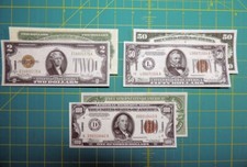 Fantasy Hawaii WWII Reproduction Currency Set WW2 Paper Money Copy