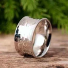 Dainty 925 Sterling Silver Band Handmade Statement Band For Women& Men All Size
