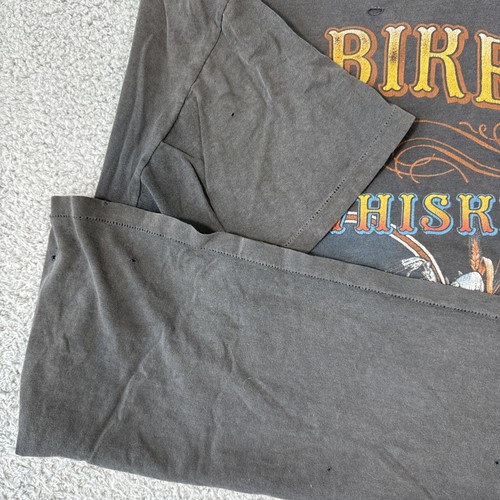 Vintage Old Bikes Good Whiskey 3D Emblem Harley Davidson Tee Gr. XL Faded Single - Bild 6 von 15