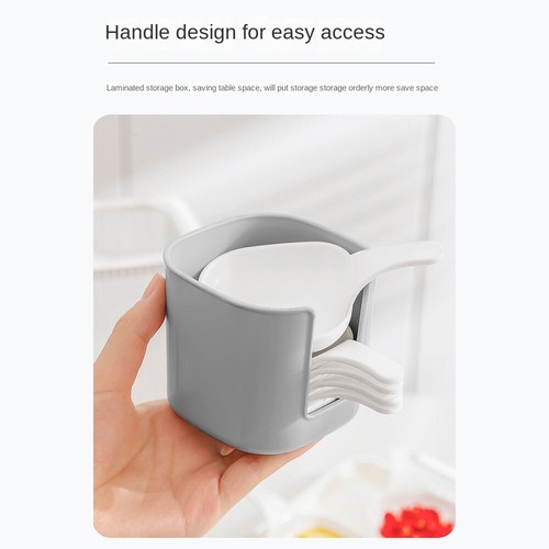 7Pcs/Set with Handle Condiment Containers BBQ Vinegar Dish Kitchen Supplies - Picture 5 of 12