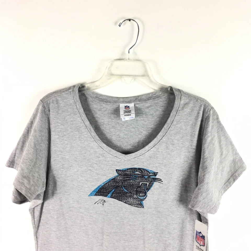 NUEVO CON ETIQUETAS NFL Team Apparel Carolina Panthers Camiseta de Fútbol Talla XL Gris Sólido Logo Foto 3 de 4
