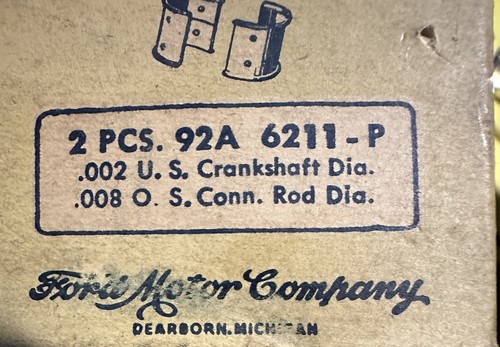 NOS Ford Rear Main Connecting Rod 2 PCs 92A 6211 - P - Picture 2 of 3