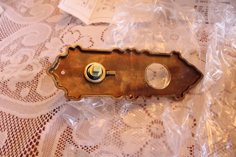 Perilla de puerta de entrada de diamante de vidrio victoriano latón pulido Emtek Hardware 8090 nueva en caja Foto 4 de 4