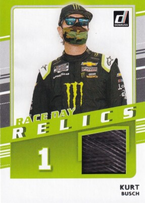 PANINI 2021 DONRUSS NASCAR KURT BUSCH #RDR-KU RACE DAY RELIC CARD