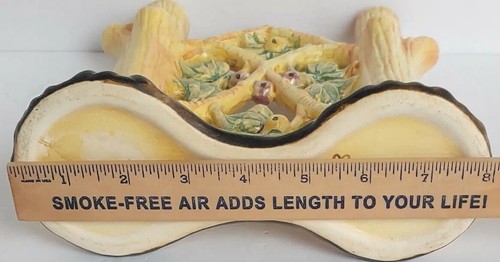 Vintage Weller Pottery Woodcraft Apple Tree 8" Double Bud Vase 1920s Art Pottery - Picture 7 of 11