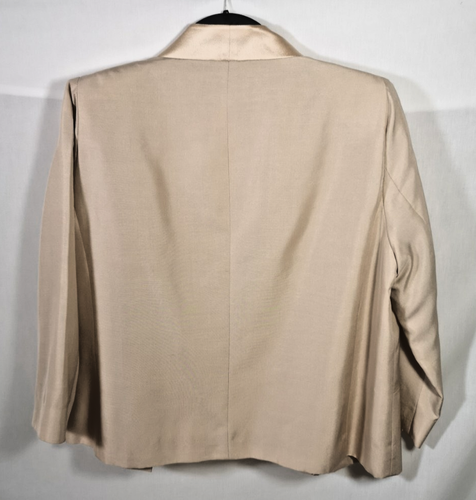 JAEGER Women's Pure Silk Jacket, Light Peach Colour, UK size 16 - Picture 2 of 4