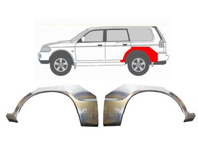 Für Mitsubishi Pajero Sport 1996-2008 Radlauf Reparatur Blech Kotflügel Satz/L+R