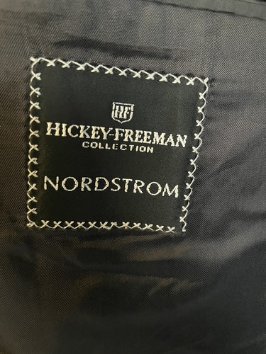 Hickey Freeman Suit Men's Size 50L Loro Piana Wool 2-Button Gray Pinstripes 2-pc - Picture 6 of 7