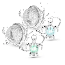 2pcs Tea Infuser Loose Leaf Tea Steeper Stainless Steel Tea Ball Mesh Tea Str...