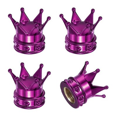 4 Pcs   Tire Valve Stem Caps Vehicle Car Tire Valve Air Cap Covers Purple #zc