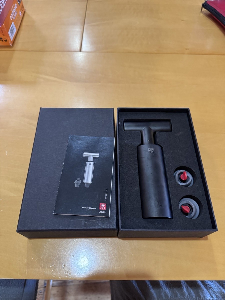 ZWILLING Sommelier Wine Vacuum Pump & Stopper Set Open Box | eBay