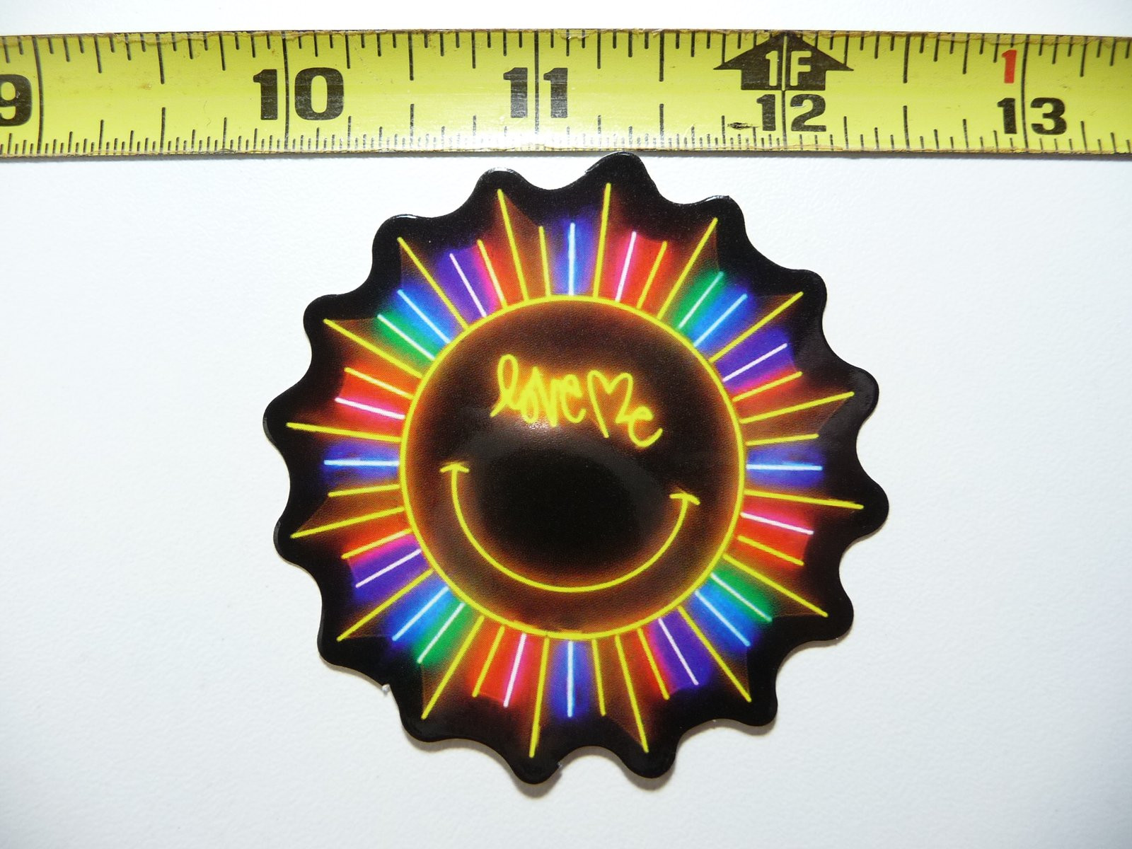 Colorful Neon Sun Sticker for Fun Celebrations and Stylish Decor