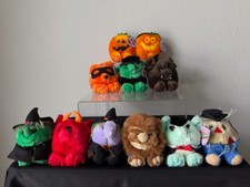 Lot of 11 Halloween puffkins vintage stuffed animals plus 6 duplicates for free