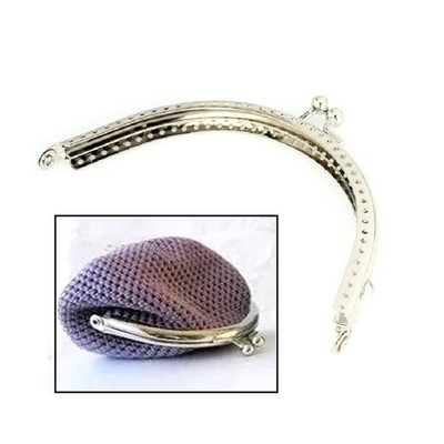 Handgefertigte Vintage geprägte halbrunde Geldbörse Handtasche Griff, Medium