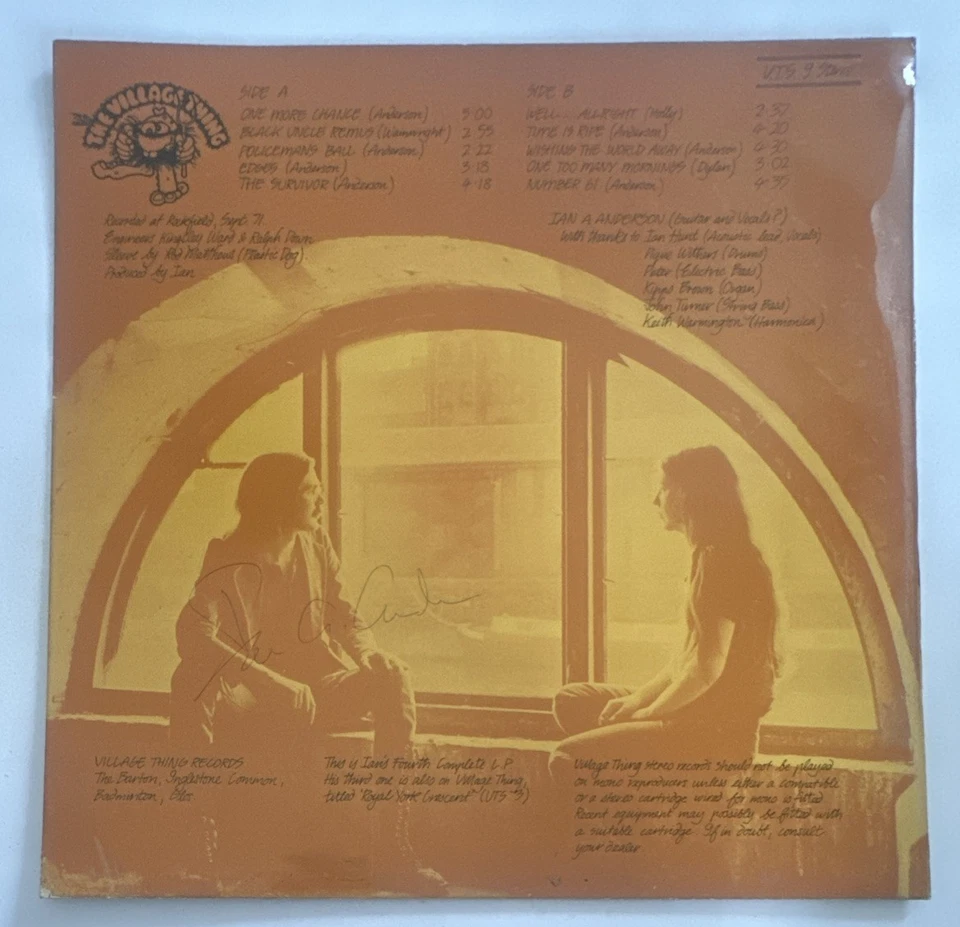 Ian A Anderson A Vulture Is Not A Bird You Can Trust Vinyl LP Record VTS9 NM/EX Foto 3 de 4