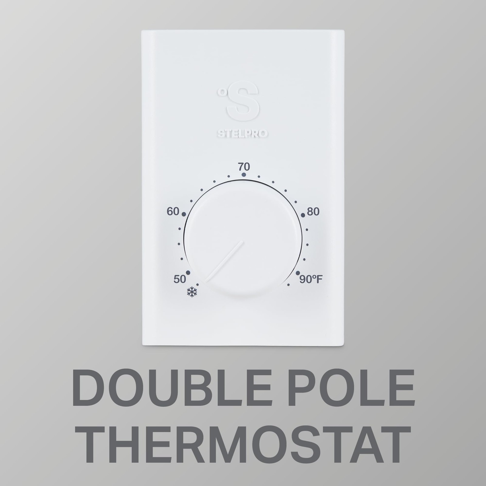 Double-Pole Line Voltage Mechanical Wall Thermostat – 22A (120–277V), Durable...