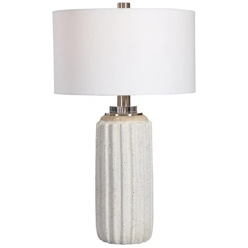 Uttermost 28431 Azariah White Crackle Table Lamp - Picture 1 of 6