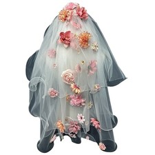 Sophisticated Wedding Veils Light weight Flower Decoration Veils Creative Veils