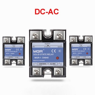 Halbleiter SSR Solid State Relais Einzelphase DC/AC 3-32V Steuerspannung 10-150A