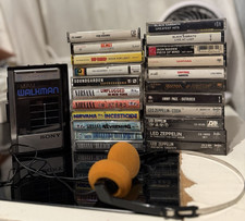 Sony WM-F41 Walkman Cassette Player FM/AM Radio Stereo Black Silver