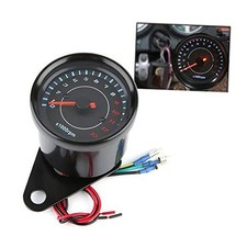 Tachometer, Universal DC 12V Electronic Motorcycle Tachometer with LED