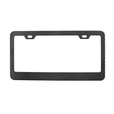 United Pacific 50079 License Plate Frame, Carbon Fiber Style, Wide Bottom