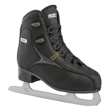 Roces Women's RFG 1 Recycle Lace-Up Figure Ice Skates, Black Nylon Upper