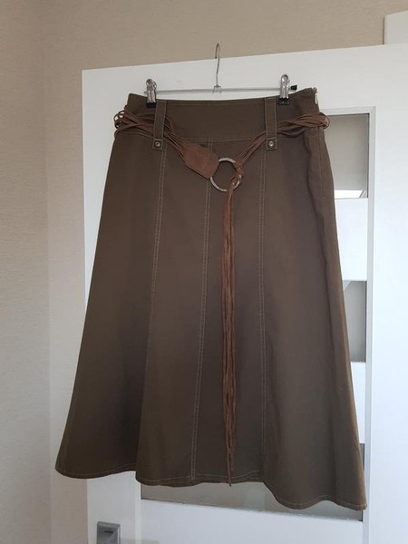 Women Gerry Weber Skirt Khaki Cotton 38 / M / 46