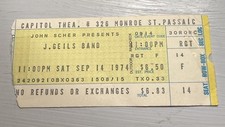 J. GEILS/LITTLE FEAT RARE CONCERT TICKET STUB PASSAIC, NJ 09/14/1974