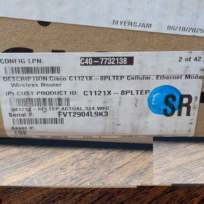 Cisco C1121X-8PLTEP Cellular Ethernet Modem Router 8-Port PoE 1Gbps RJ-45 NIB! 