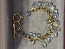Beautiful Cookie Lee Beaded Bracelet Gold Tone