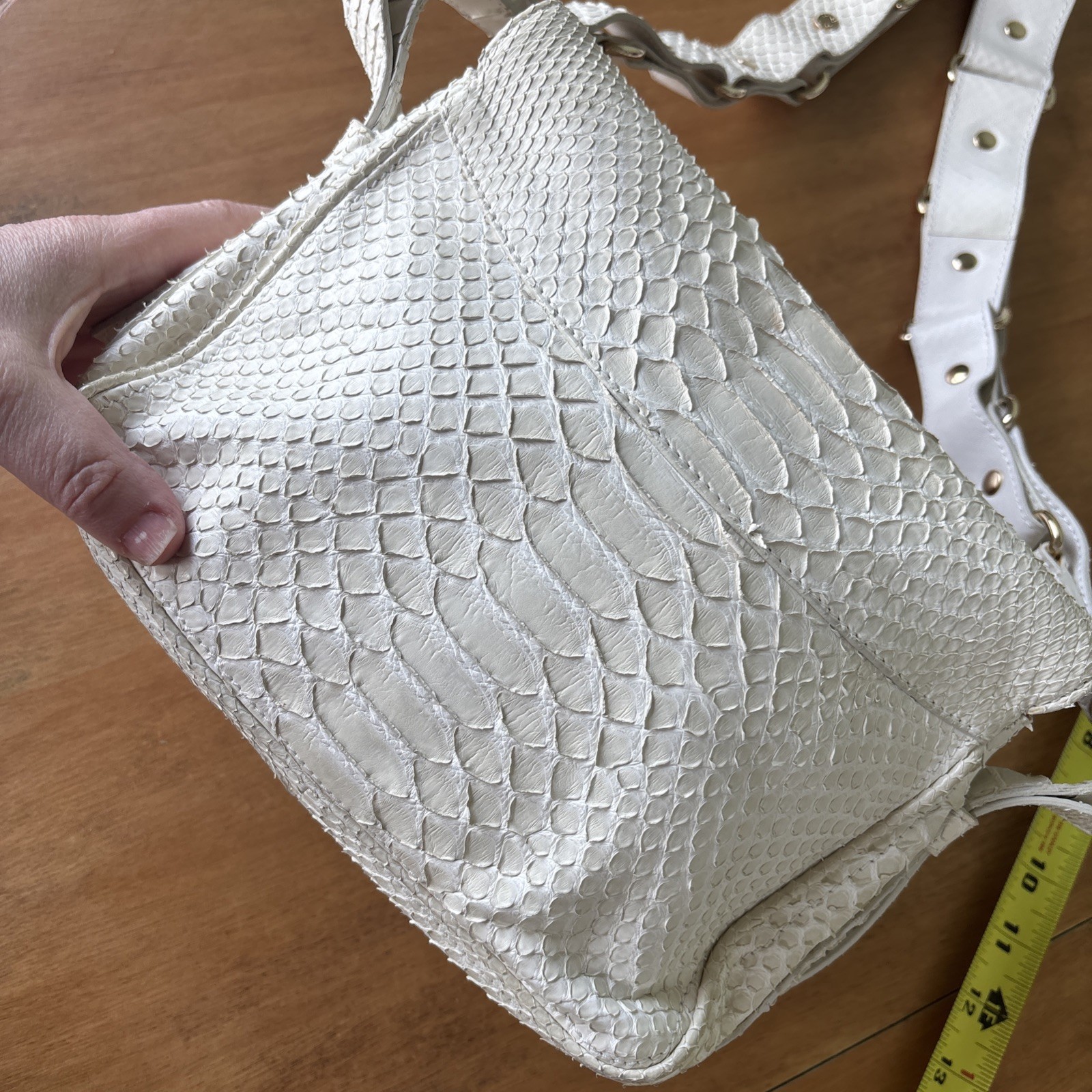 Celine Off White Python Flap Crossbody Bag Rare - image 21