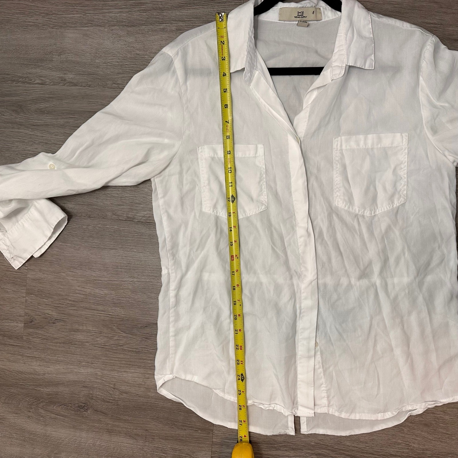 Thread+Supply Womens Lrg White Button Down Shirt … - image 7