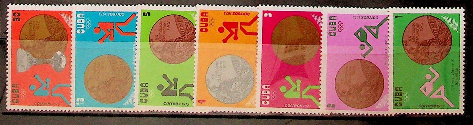 CENTRAL AMERICA Sc 1764-70 NH ISSUE OF 1972 - OLYMPICS