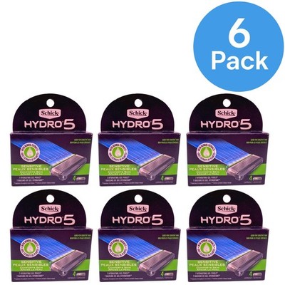 Schick Hydro 5 Sensitive Razor Blade Refills 4 Count 6 Pack Bundle New.