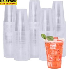 Disposable Plastic Cups Clear 500 Pack BPA Free Perfect Parties Events BBQs New