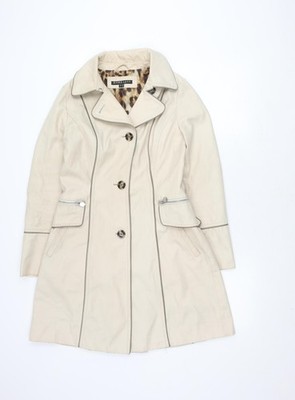 Dawn Levy Damen Beige Trenchcoat Größe 8