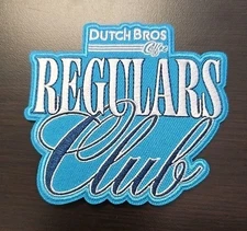 🔥 Dutch Bros Coffee Regulars Club Iron On Patch Blue April 24th 2025 FREE SHIP!