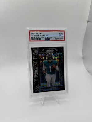 2021 Panini Prizm Travis Etienne JR. Black Finite 1/1 New Recruits Rookie RC