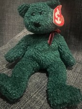 TY Beanie Babies Holiday Teddy With Tags Christmas Plush NMWT 2001