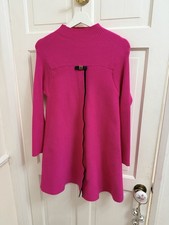 Tory Burch Cashmere Blend Knit Leather Bow Detailed High Neck Dress Size S