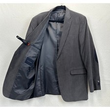 Tommy Hilfiger Men's Modern Fit Gray Corduroy Blazer Suede Elbows SZ L42 NWOT