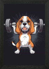 Beagle Hund Kunst Wanddeko gerahmt Wandbild Poster Leinwanddruck Bild