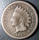 1863 INDIAN HEAD CENT - GOOD