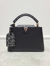 Louis Vuitton Black Leopard Monogram LV Capucines BB Shoulder Bag 107048233