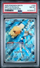 2025 POKEMON DRI EN-DESTINED RIVALS ILLUSTRATION RARE #193 MISTY'S PSYDUCK PSA 8