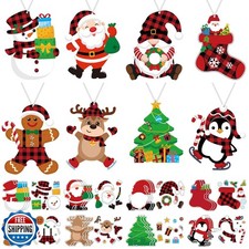 Funrous 24 Pcs Christmas Crafts Kits for Kids Xmas DIY Hanging Or
