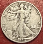 1934-S Walking Liberty Half Dollar. Free Shipping