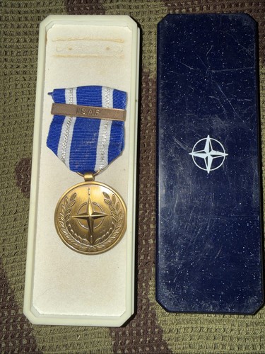 ISAF NATO MEDAL In Original Box