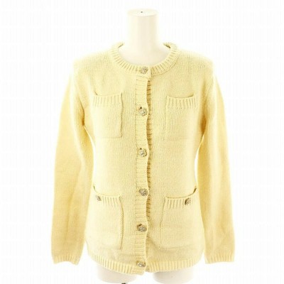 ジャケット・アウター ORIGINAL BUTTON COLLARLESS KNIT JACKET Zara Knit Jacket Collarless Bijou Buttons S Ivory ES Used